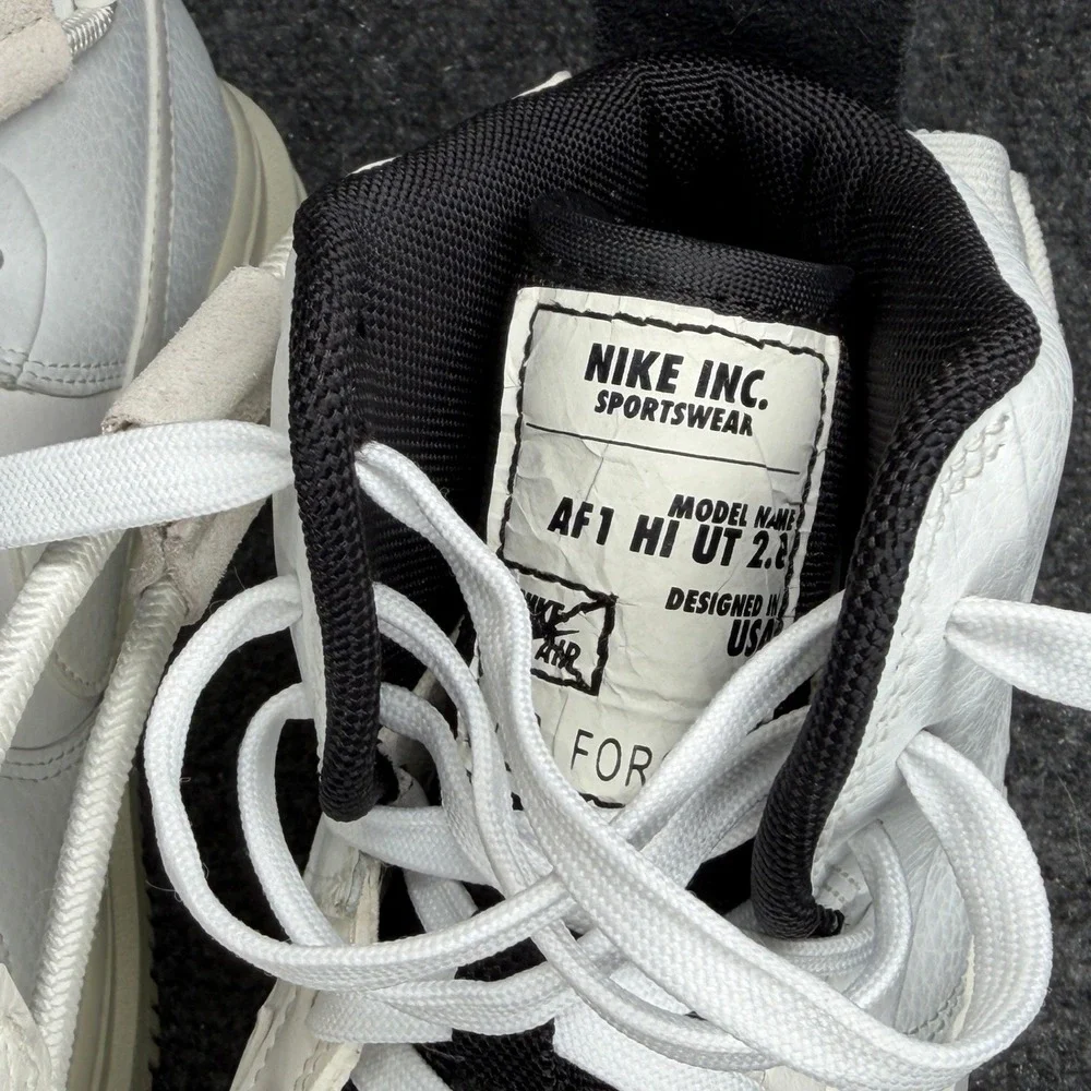 Nike Air Force 1 High Utility 2.0 Shoes Women 9 Summit White Black Retro Leather